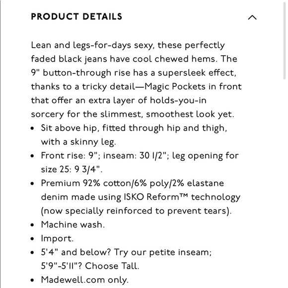 NEW Madewell Skinny Jeans in Berkeley Black - Picture 10 of 13